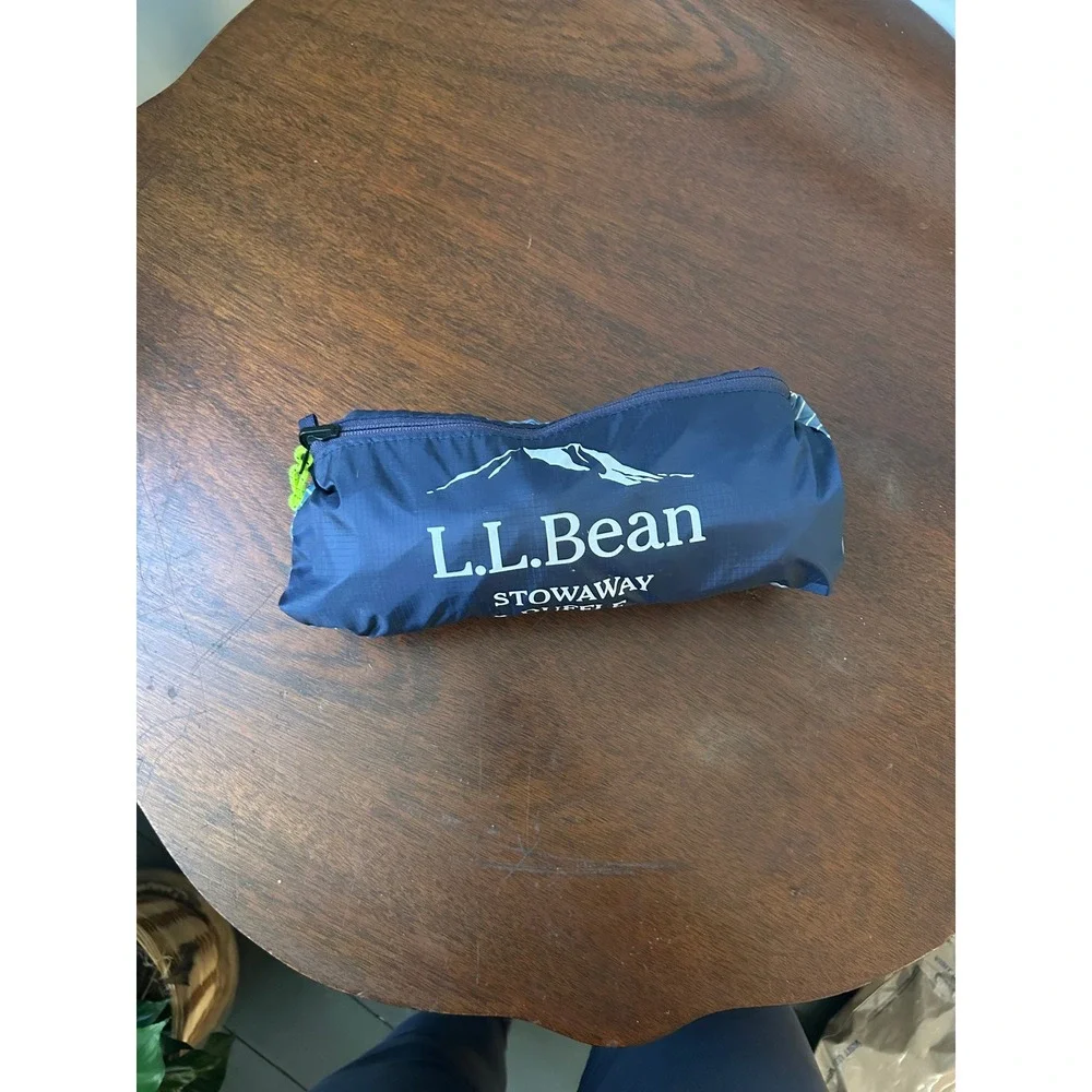 LL Bean Stowaway II Duffle Bag Bright Navy Packable Travel Gym Bag 512872